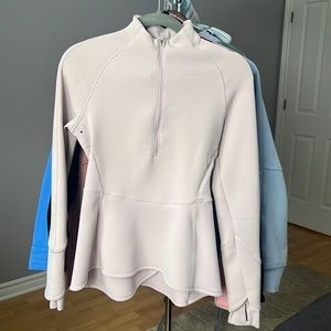 Lululemon Peplum Uv Fabric Sweater size 4